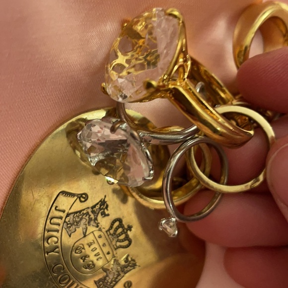 Juicy couture RARE multiple diamond engagement RING rings keychain key holder - Picture 5 of 8